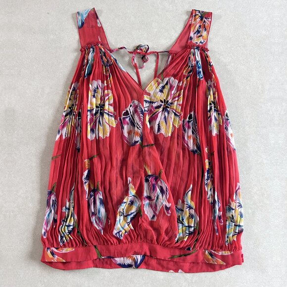 Free People Pleated Hibiscus Top ASO Alex Russo - Picture 3 of 8